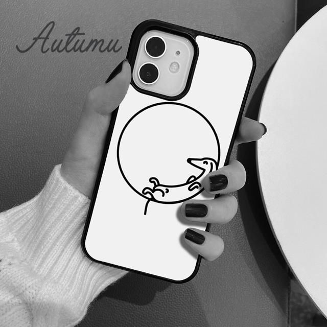 

Милый чехол для телефона с таксой для iPhone 11 12 13 14 Pro Max mini X XR XS SE 2020 5 6S 7 8 Plus Samsung Galaxy S21 S22 Накладка Samsung S22ultra