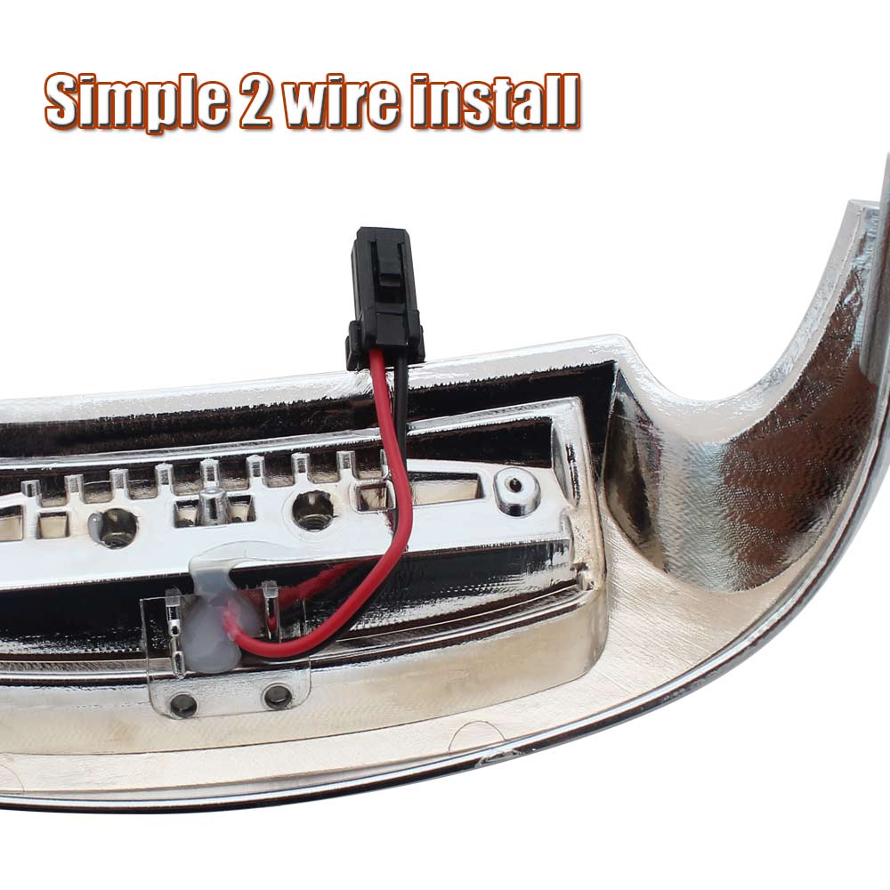 Motorcycle Accessory Front Fender Tip Light Chrome Mudguard Light ABS Plastic For Electra Glide Ultra Limited FLHTK 2014-2023