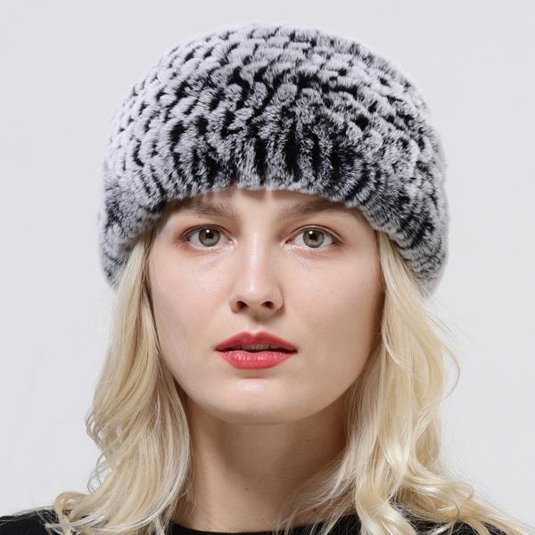 Knitted Ring Scarf Women Natural Rex Rabbit Fur Neckwarmer Winter Warm Fashion Female Scarves