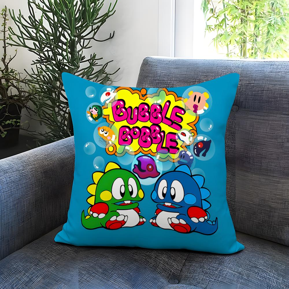 Anime B-Bubble B-Bobble Cushion Cover Comfortable Reversible Pillow Cover Ideal for Car Sofa Bedroom & Beyond