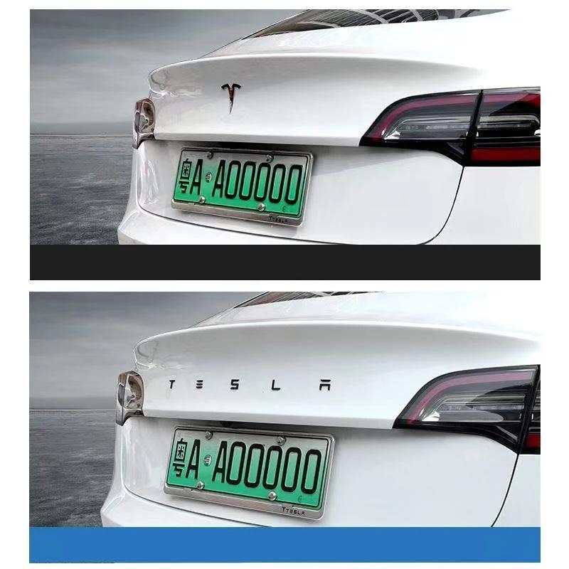 ABS Car trunk sticker Accessories For Tesla SpaceX Model 3 Highland 2023 Model S Model X Model Y Model Y-Eur Roadster Bonina Coi