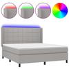 Maison Exclusive - Sommier à lattes de lit matelas LED Gris clair 180x200 cm Tissu