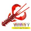 10Pcs/pack Simulation Prawns Shrimp Fishing Tackle Lures Baits Soft Crawfish Soft Shrimp Lures Baits Soft Lures Worms
