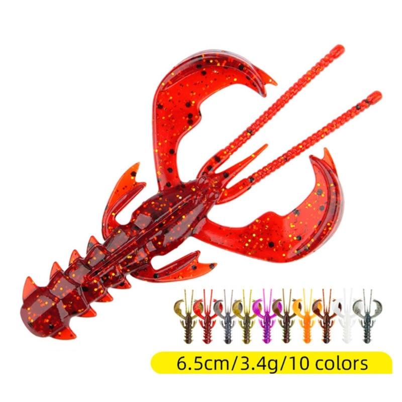 10Pcs/pack Simulation Prawns Shrimp Fishing Tackle Lures Baits Soft Crawfish Soft Shrimp Lures Baits Soft Lures Worms