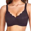 Female Amazon jacquard without steel ring anti-sagging breast bra comfortable large size underwear upper support