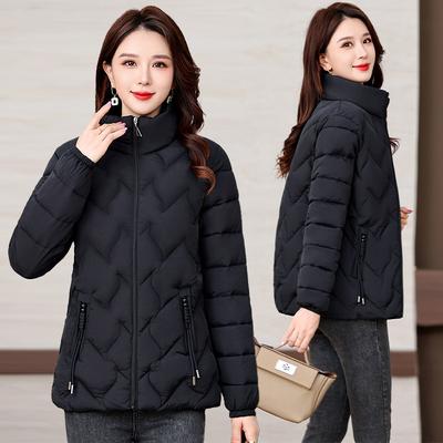 2025 Winter Women's Short Padded Jacket Western-style New Plus-size Thin Cotton Jacket Slim Slimming Jacket