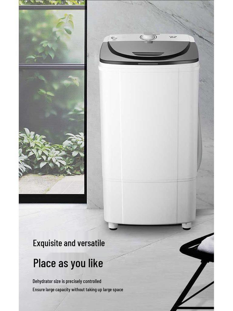 Compact Large-Capacity Spin Dryer for Quick Dehydration - Perfect for Rental Rooms
