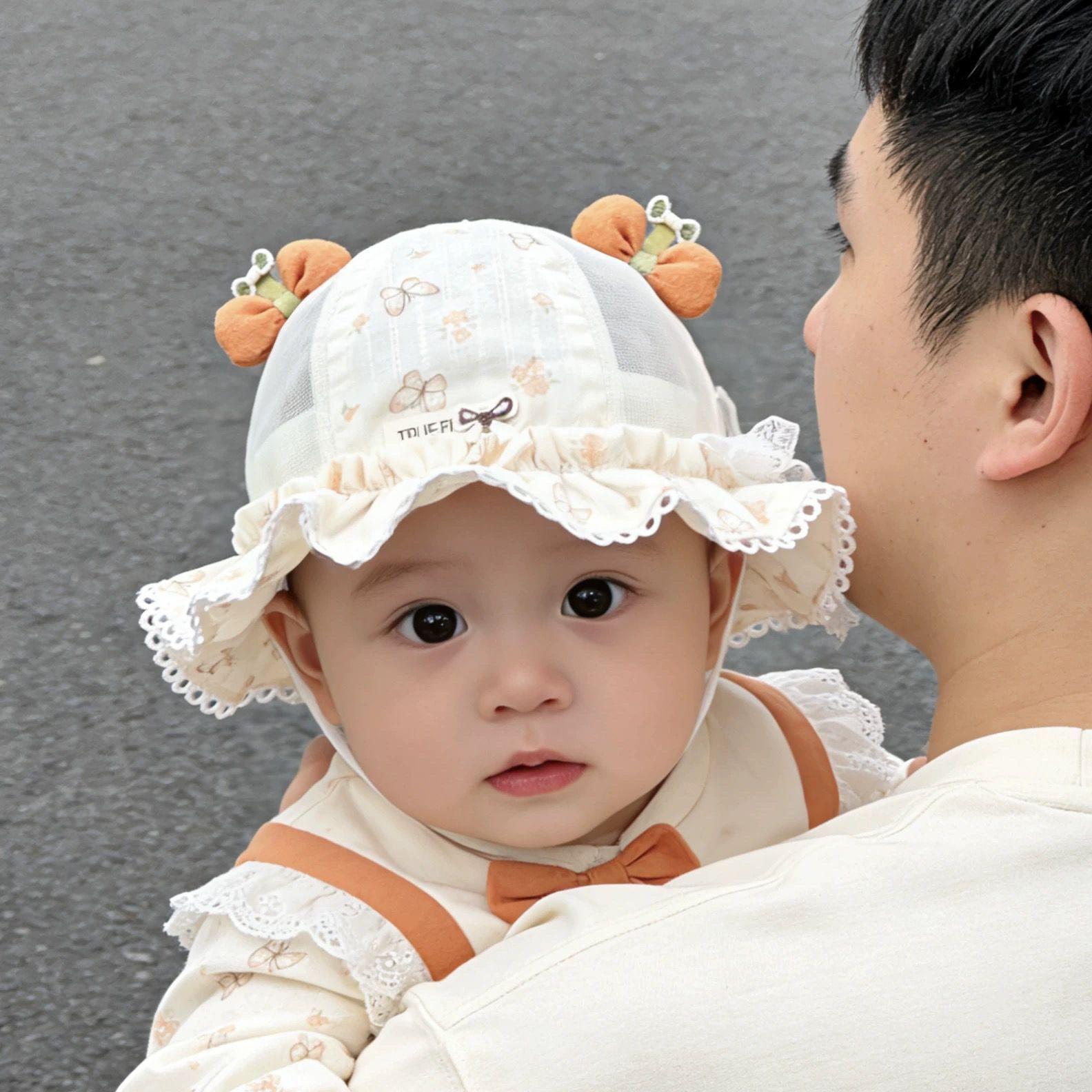 Baby Hat for Infant Toddler Boys Girls Soft Breathable Sun 38 оранжевый