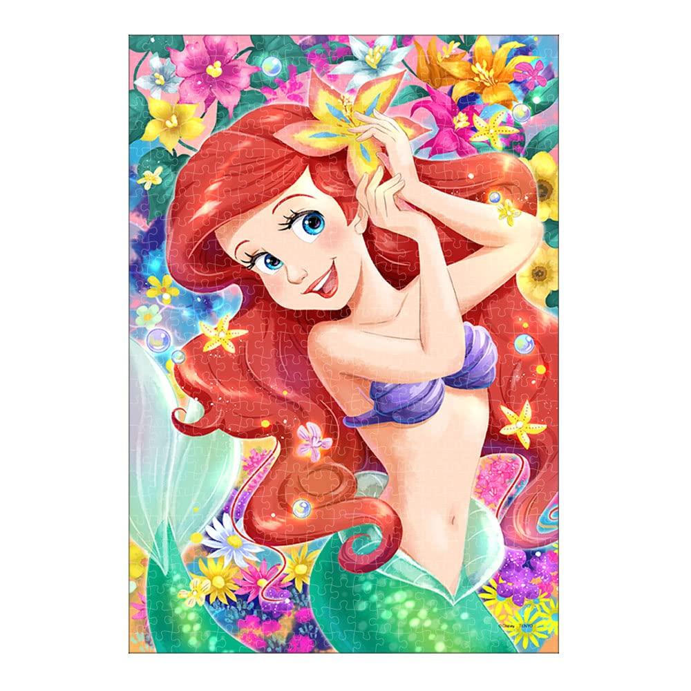 Tenyo Puzzle der Gyutto-Serie, 500 Teile, reinweiß, Disney, die kleine Meerjungfrau, Ariel Smile, Servicekarte enthalten [Made in Japan] (25 x 36 cm) DPG-500-677