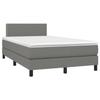 3139962 vidaXL Divan Bed with Mattress Dark Grey 120x200cm Fabric