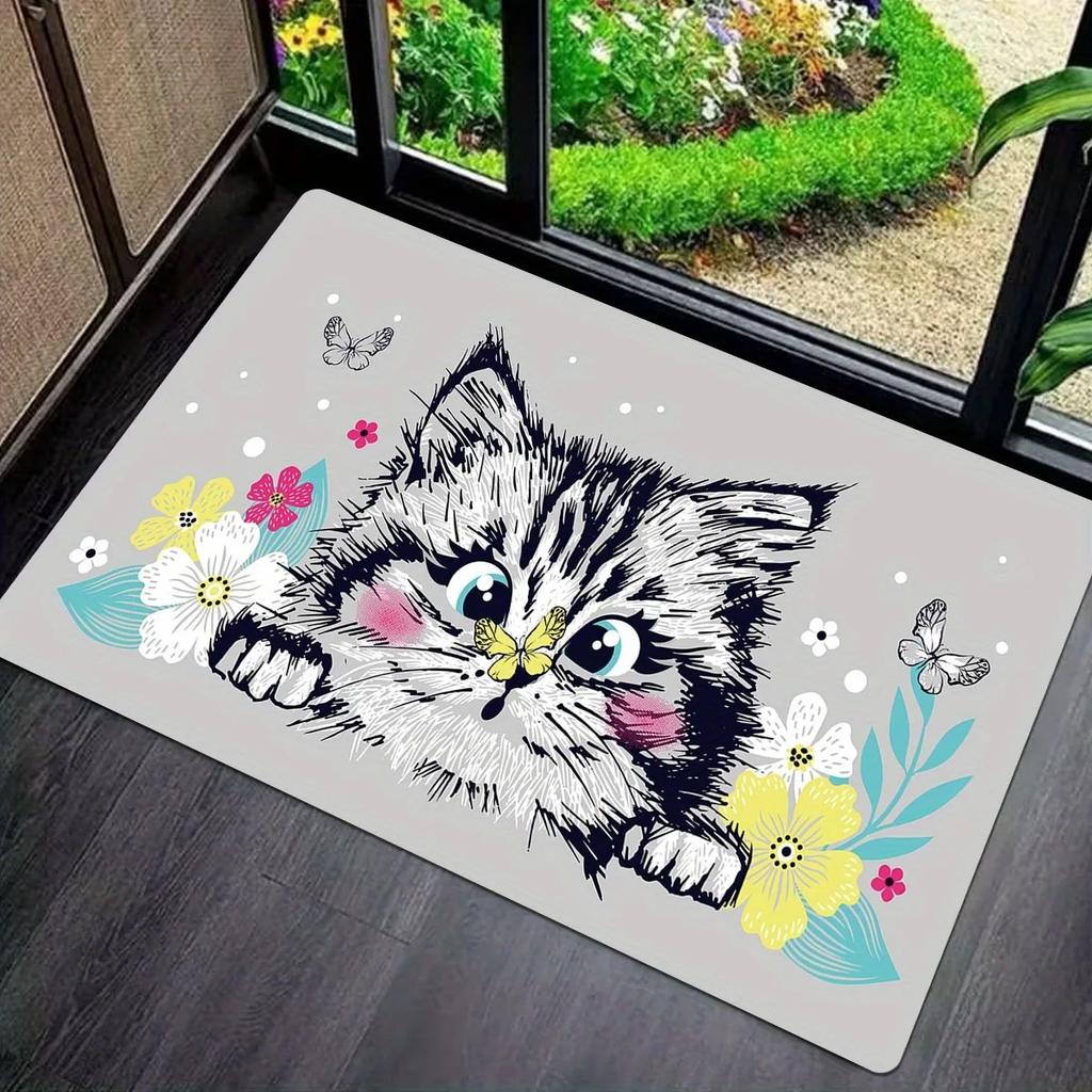 1 Stück Making Memories Charactor Fußmatten Küchenteppiche Rutschfest Pop Wohnzimmerteppiche Badematte Teppich für Zuhause Spüle Wäsche Dekor