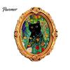 Seasonal Fridge Ornaments 1/6Pcs Halloween Oval Frame Magnet, Wooden Vintage Bulletin Board Magnets Refrigerator Kitchen Decoration Accessories, Party