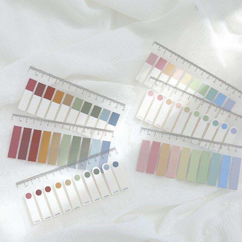 200 Sheets/Pcs PET Flags Tabs Page Markers Paper Index Bookmark Sticky Notes Office Supplies Stationery