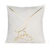 Gold-stitched Pillowcase European Classical Hot Light Luxury Home Super Soft Short Plush Sofa Cushion