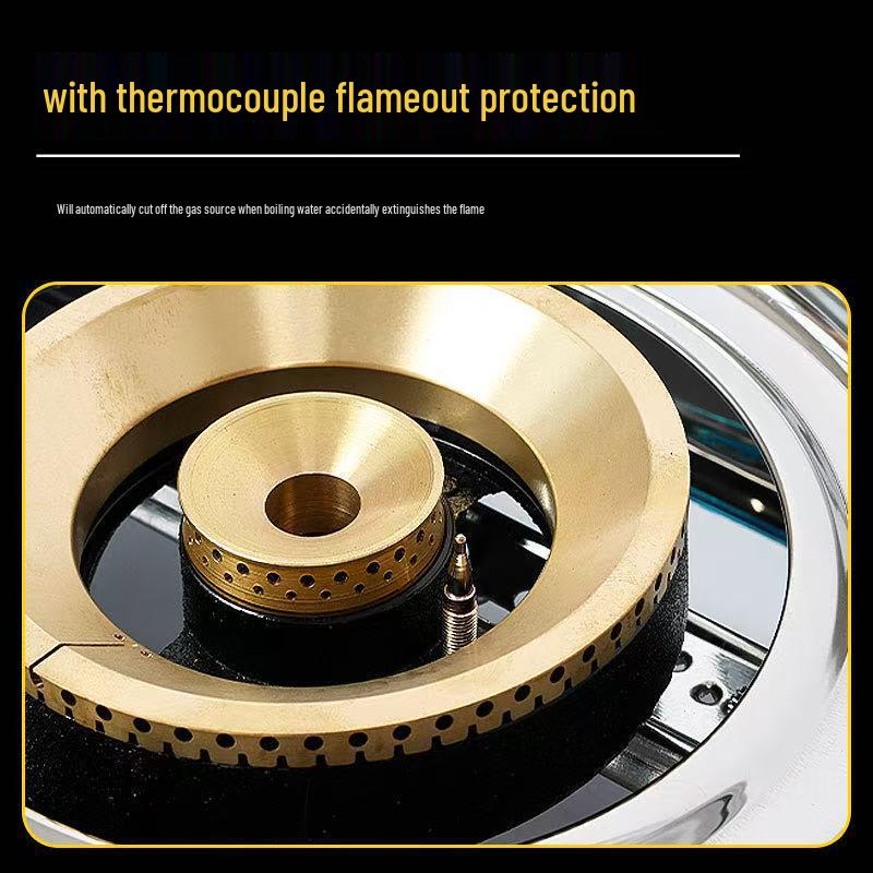 High-Power Stainless Steel Single Burner Gas Cooktop for Natural and Liquefied Gas