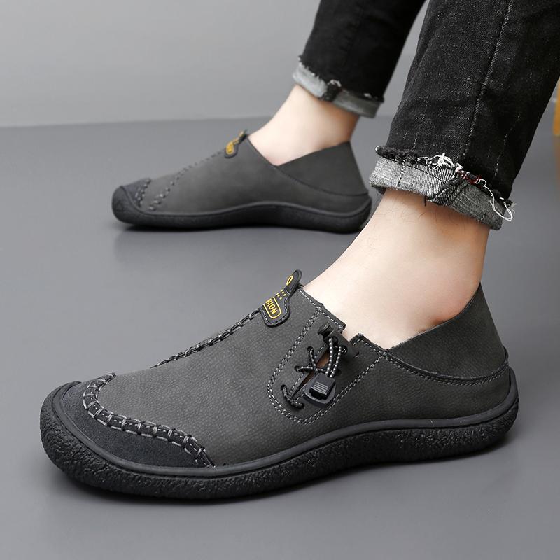 Loafers Men Matte Leather Soft Brown Casual Moccasin Men's Shoes Black Leather Shoes Driving Flats plus Size 38-47