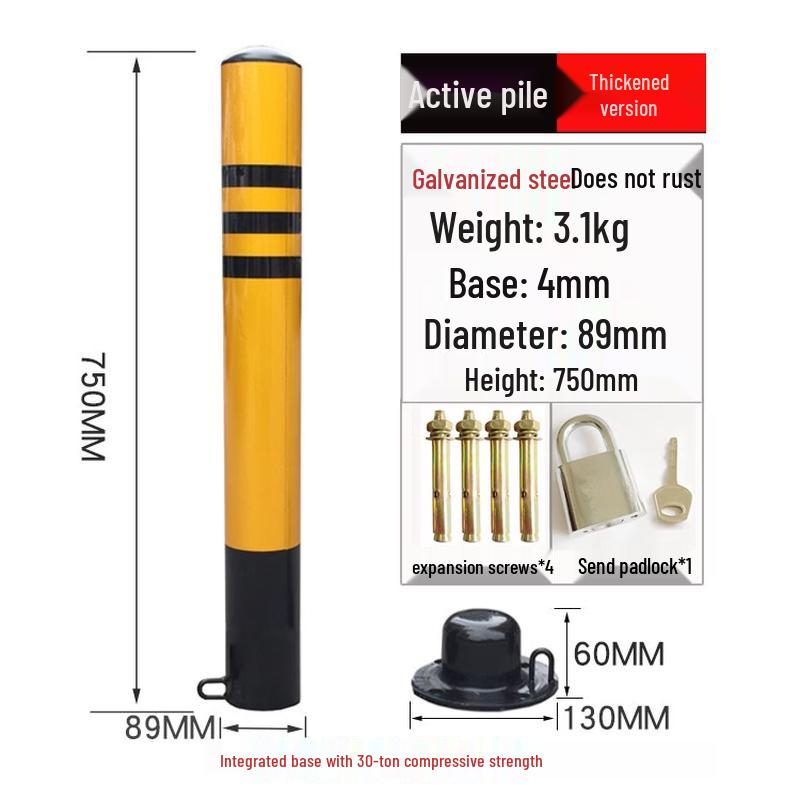 Retractable Parking Security Pillar Lock