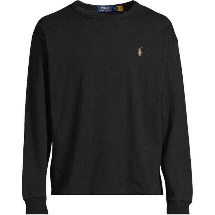 

Polo Ralph Lauren Толстовка мужская с круглым вырезом и длинными рукавами, с вышивкой цветного пони, черная 710926612-002 L