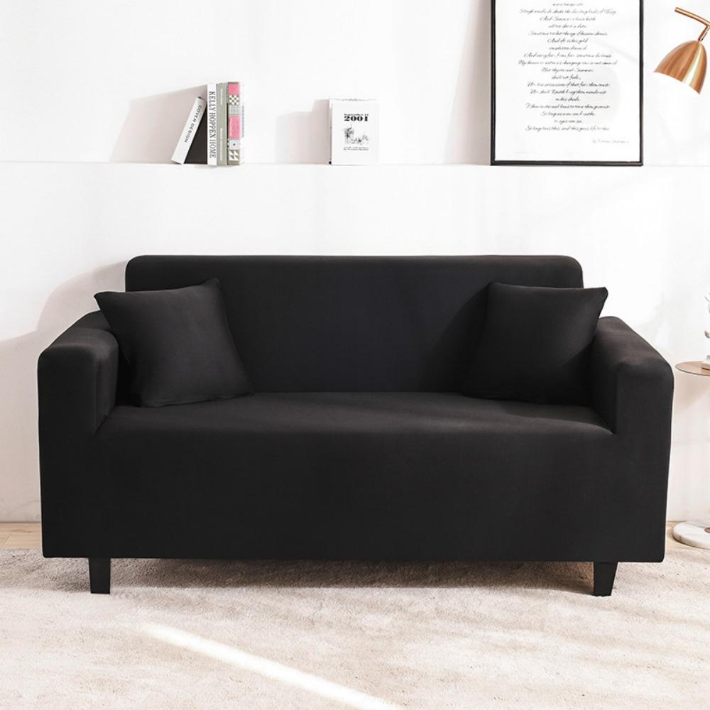Milk Silk Sofa Cushion Printing All-inclusive Solid Color Lazy Cover Elastic Three-person Sofa Cover