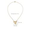 European and American French Gold Stainless Steel Three-dimensional Love Bow Cherry Pendant Necklace Collarbone Chain Women
