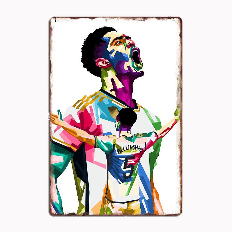 Jude Bellingham Football Sport Player Posters Metal Print Sign Poster Garage Room Cinema Living Custom Tin Vintage Home Decor