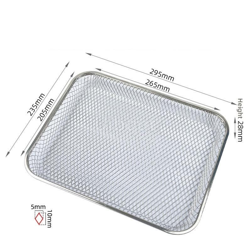 304 Stainless Steel Dried Fruit Mesh Frying Basket Mesh Suitable for Supor Midea Changdi and Joyoung Electric Ovens and Air Fry