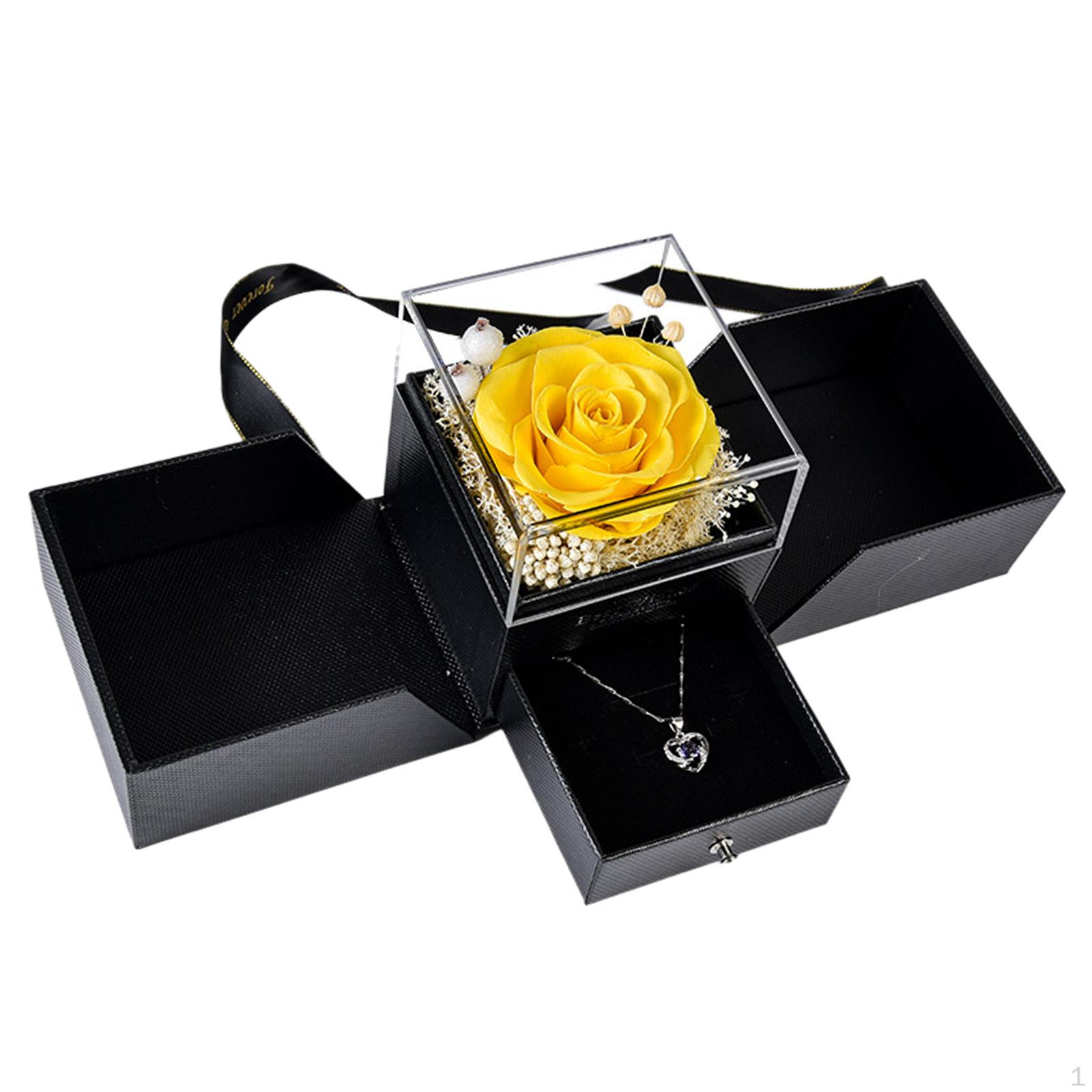 Enchanted Rose Necklace - Timeless Gift for Her, Floral Pendant yellow