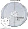 Universal Microwave Turntable Glass Plate with 3 Fixings, 245 Mm