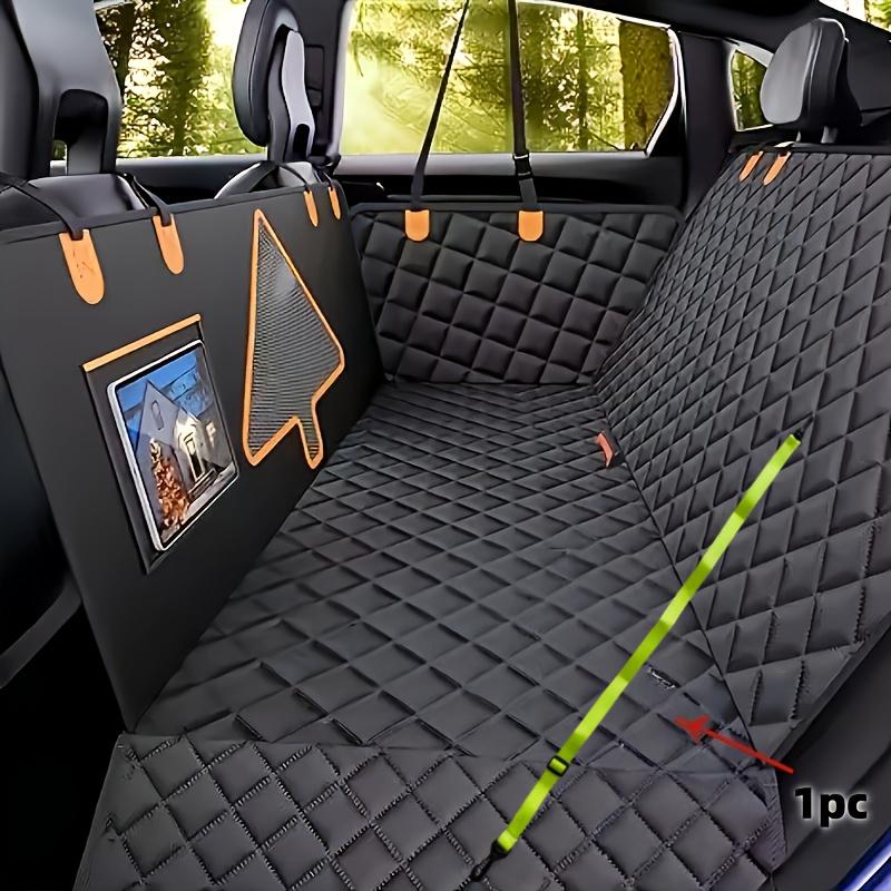 Odolný bezpečnostní postroj do auta pro psy s pevným dnem a opěrkou zad ze síťoviny - Kompatibilní pro cestování na zadním sedadle SUV/Minivan, Systém zadržení domácích mazlíčků
