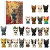 2D Plane Box With 24 Double-sided Printed PendantsChristmas Pet Dog Advent Calendar BlindBox Christmas Tree Decoration Acrylic Pendant
