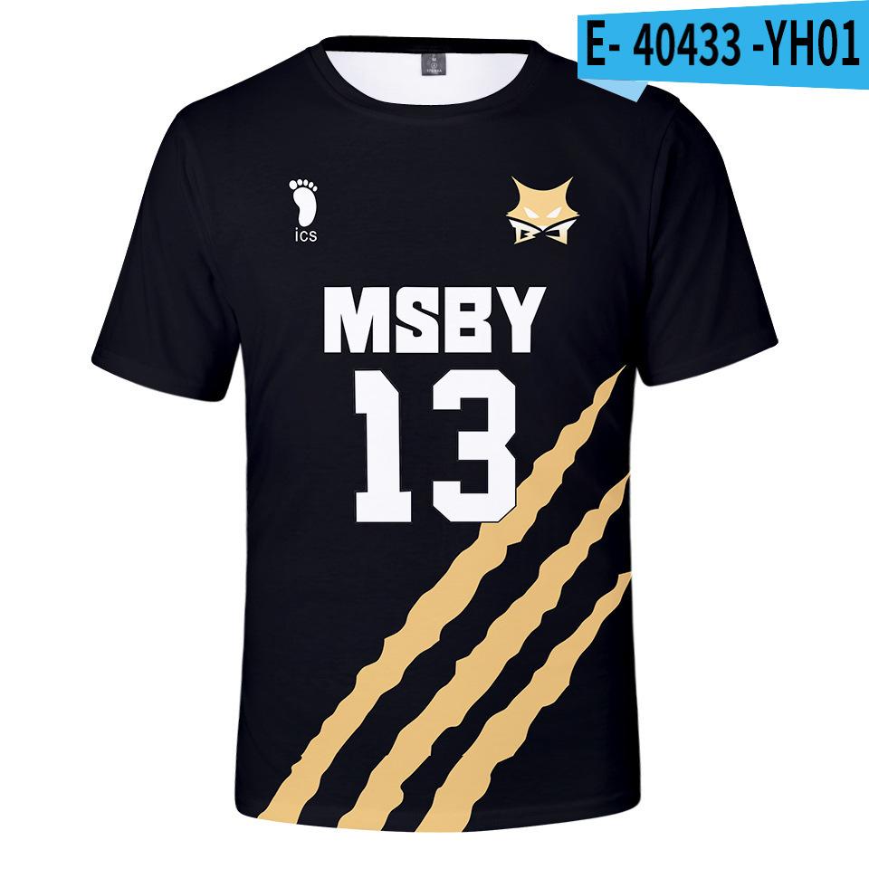 

Летняя футболка с круглым вырезом и 3D-принтом волейбольной команды «Черные волки» для молодежи, модная повседневная мужская футболка с коротким рукавом 6XL