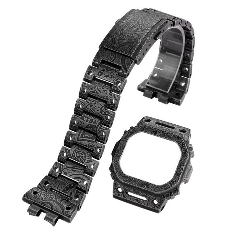 5600/5000 Metallarmband Uhrengehäuse Lünettenrahmen Für Casio G-Shock DW-5600 GW-M5610 GMW-B5000 Mod Kit Retro Stil Uhrenzubehör