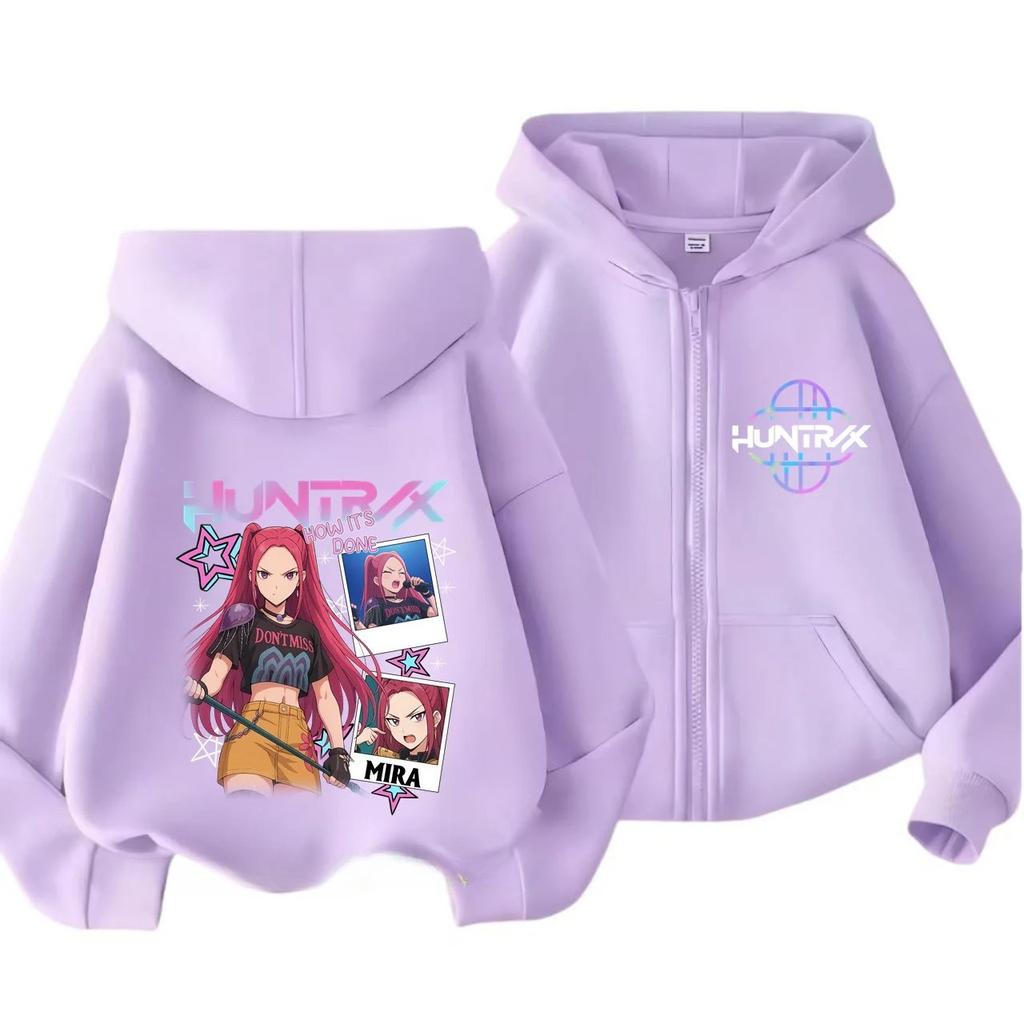 Y2k Zip Up Sweatshirts Kpop Demon Hunters Hoodie Jas Kinderkleding Kid Meisje Jongen Sweatshirt Rits Hoody Baby Casual Top