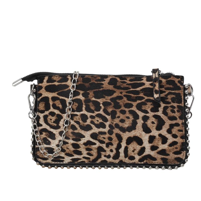 New Leopard Crossbody Bags For Women Fashion Chain Mobile Phone Purse Fashion Shoulder Messenger Bag