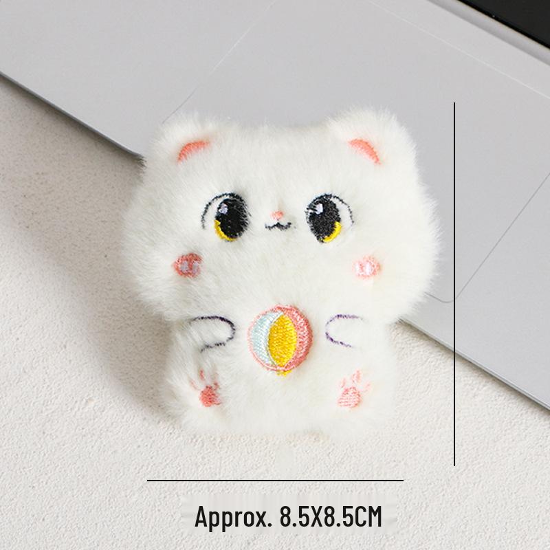 Creative Cartoon Cat Plush Doll Pendant Brooch for Backpacks