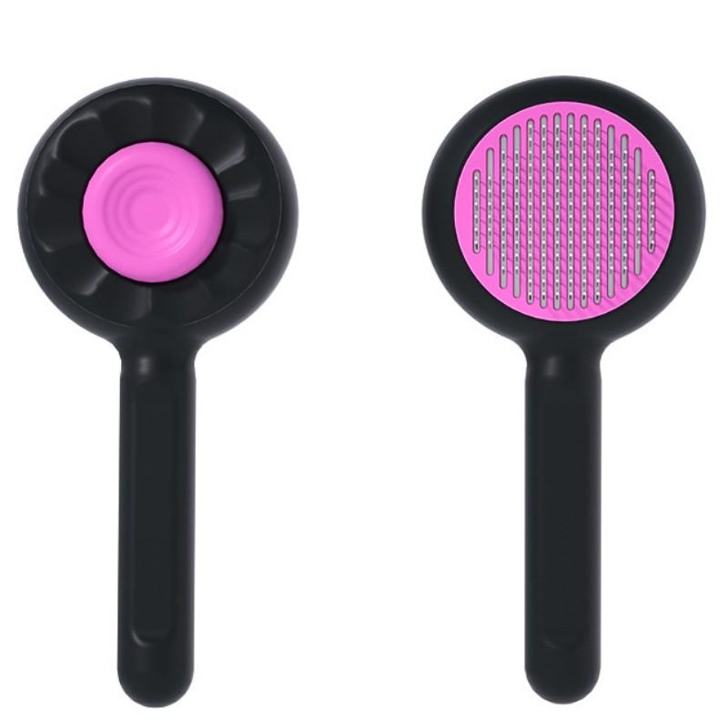 Dog Comb One-click Pet Hair Remover Self Cleaning Dogs Brush Massage Cat Brush Dog Grooming Dogs Hair Comb Pet Accessories Combs