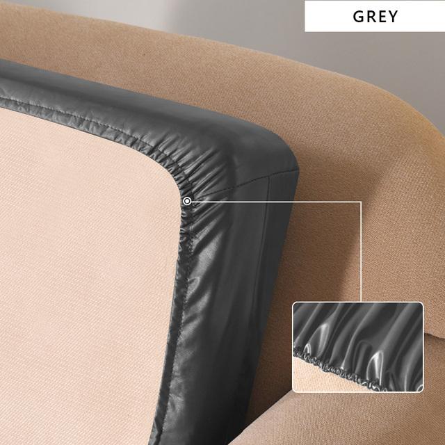

Водонепроницаемый чехол для подушки на сиденье дивана из искусственной кожи, защита для мебели для домашних животных, съемный моющийся чехол, чехлы для дивана Suit for-1 Seater серый