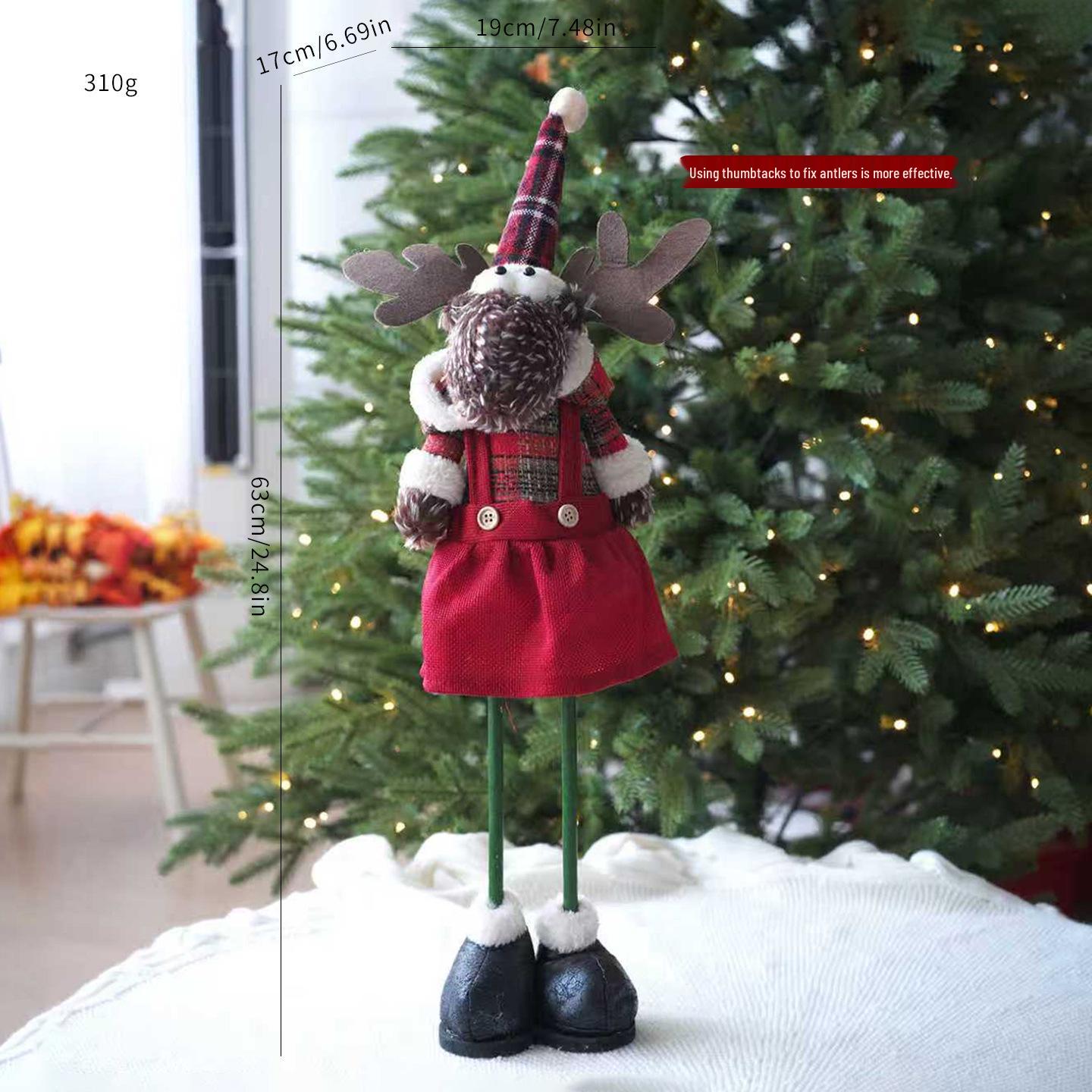Scandinavian Knit Reindeer Christmas Ornament