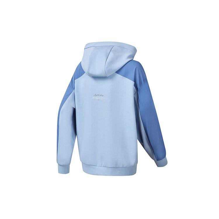 FILA Athletics Color Block Loose Fit Sports Casual Knit Hoodie Women hoodies Iris-Purple A11W231203F-VT