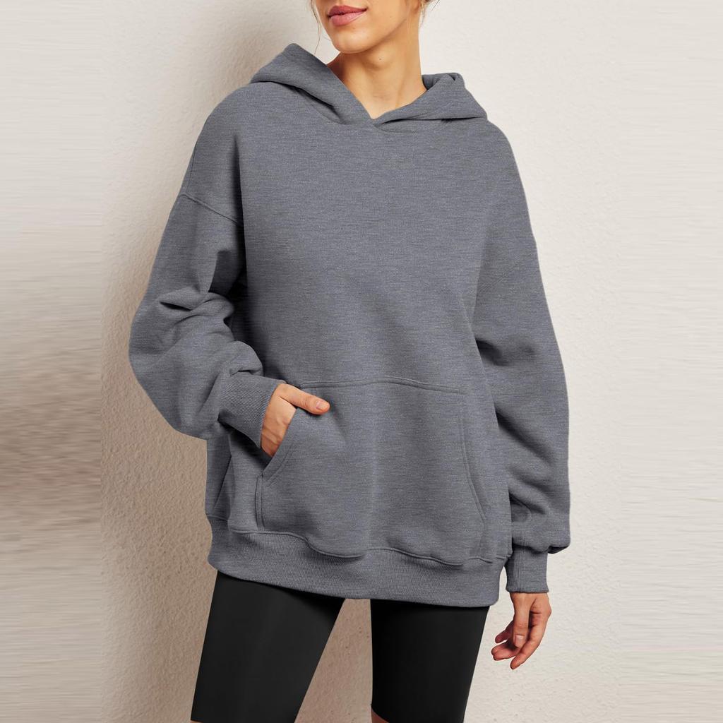 Womens Oversized Sweatshirts Fleece Hoodies Long Sleeve Shirts Pullover Fall Clothes With Pocket
