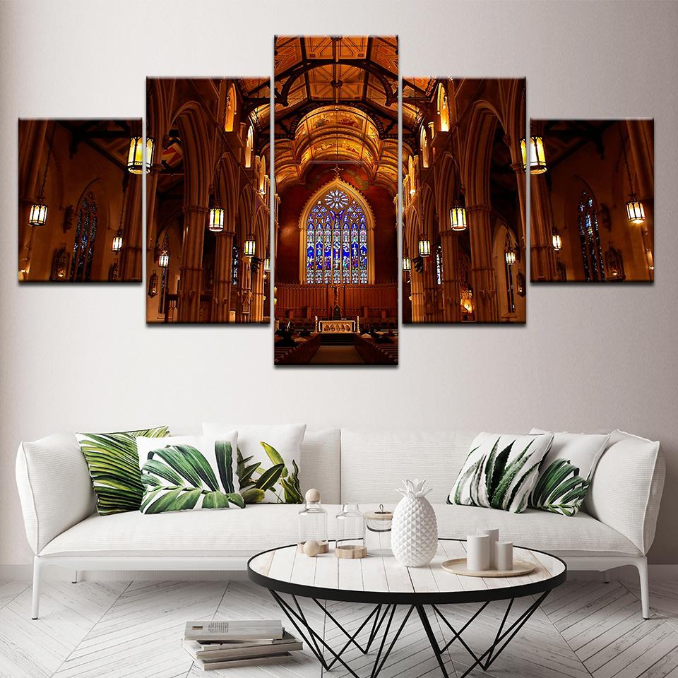 Canvas Painting St. Michael's Cathedral Basilica - Toronto 5 Pieces Wall Art Painting Modular Wallpapers Poster Print Home Decor