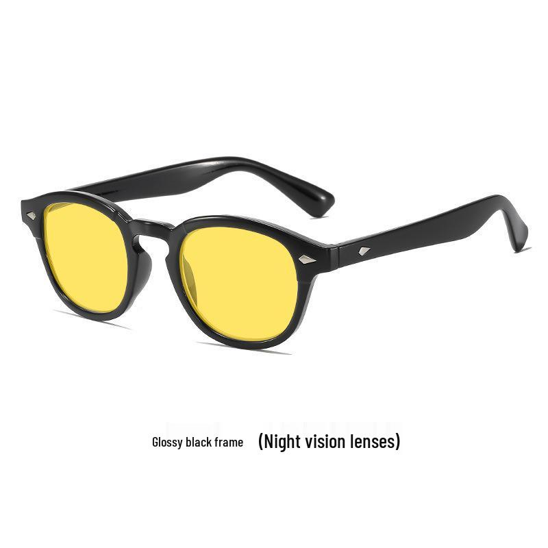Y006 Unisex Night Vision Anti-Blue Light Glasses for Gaming and Screen Use, Yellow Flat Lenses