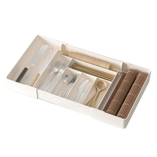 Tableware Organizer Expandable Kitchen Utensil Drawer Organizer with Multiple Compartment Large Capacity Cutlery
