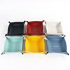 Rolling Folding Dice Game Storage Tray PU Leather Tray Table Storage Tools