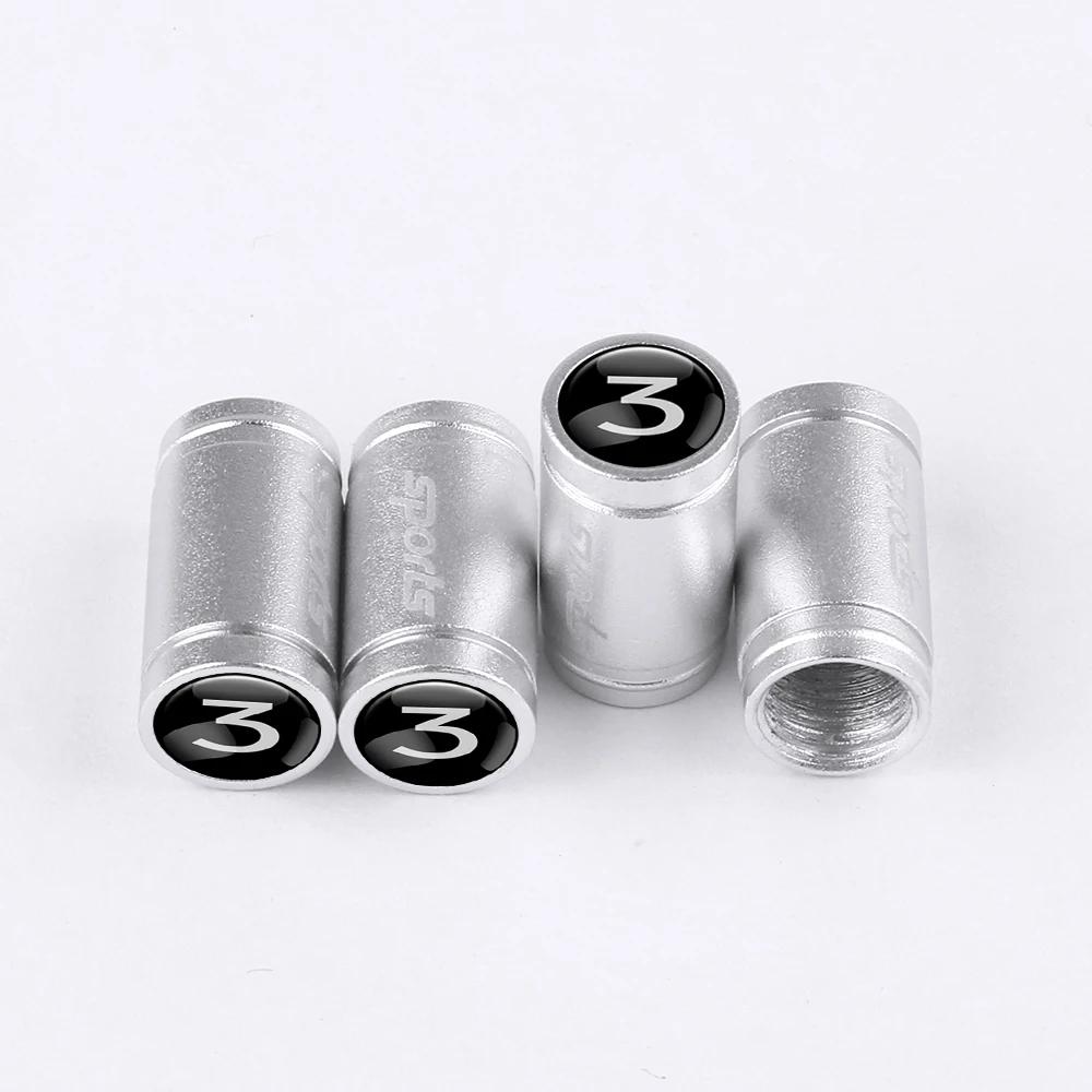 Car Sticker Tesla 4Pcs Aluminum Badge Car Wheel Tire Valve Stem Caps Cover For Tesla Model 3 Y S X Roadster Juguete SpaceX Cyber