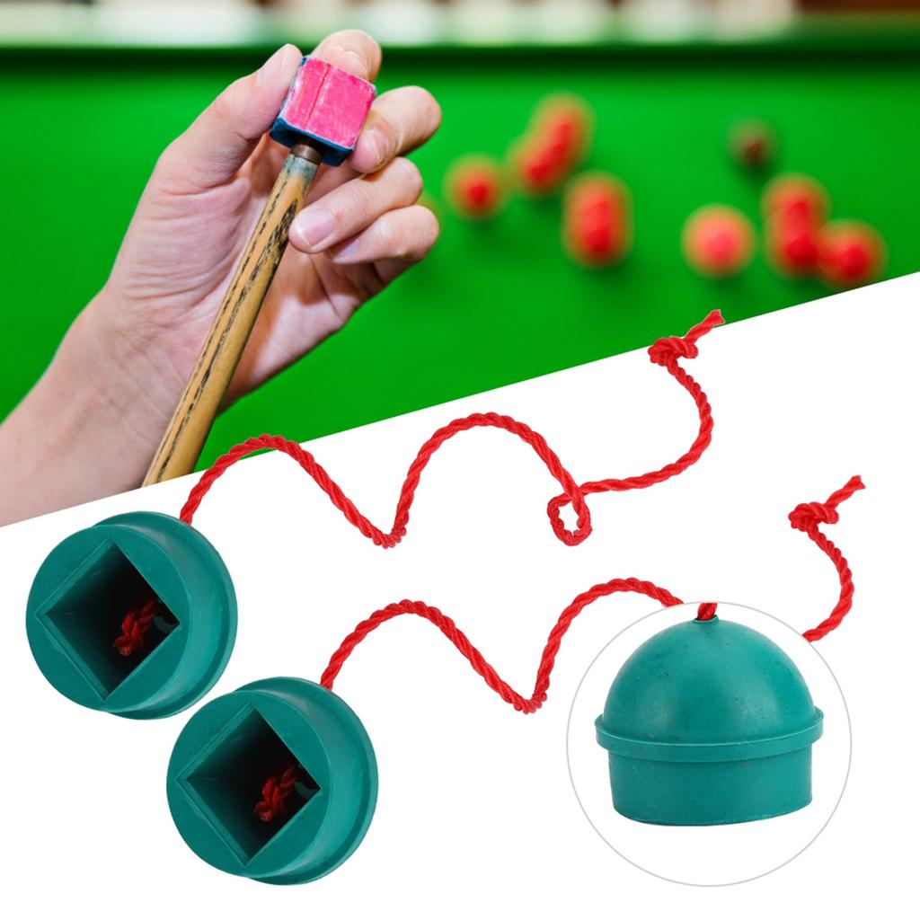 4 STÜCKE Grüner Gummi Billard Kreidehalter Snooker Tisch Kreidebehälter Kappe Zubehör
