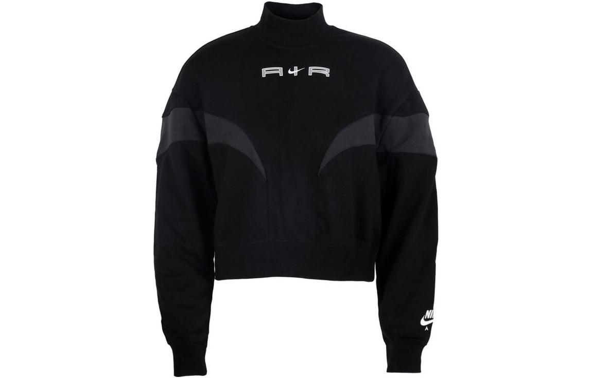 Nike Sweatshirts Women s Black Crew Neck Moderate Regular DD5433-010 S
