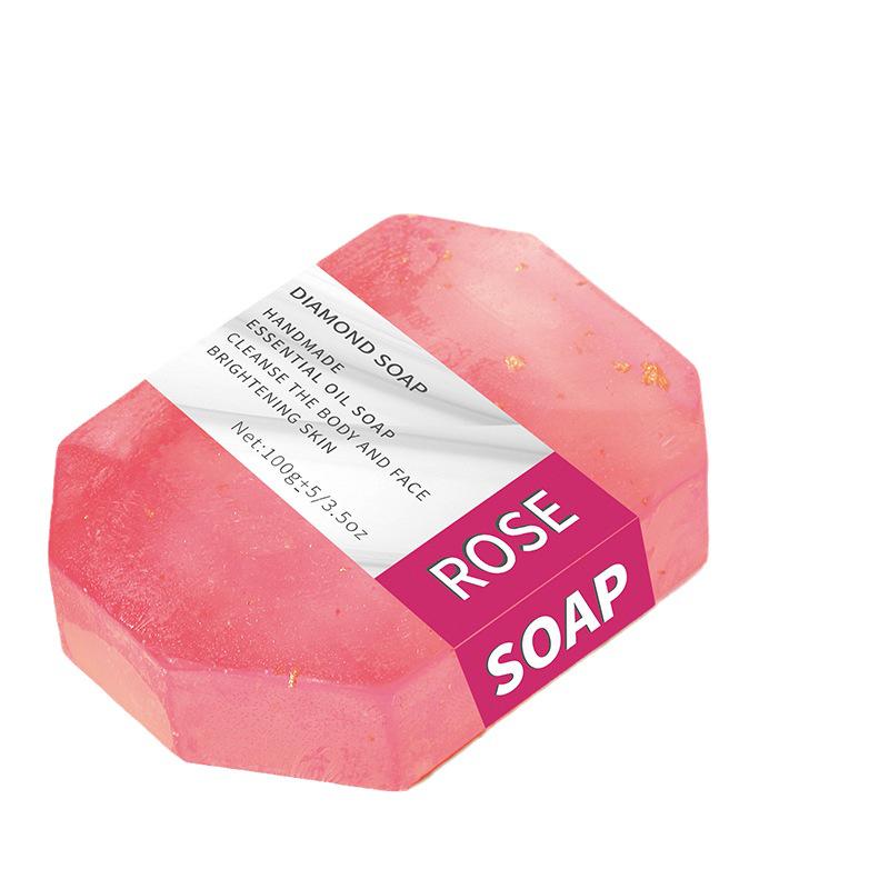 Pure Natural Gemstone Soap with Gold Leaf - Refreshing and Brightening
