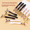 2Pcs/Set Zinc Alloy T-Shaped Eye Cream Massage Stick With Scoop Eye Manual Massage Tool Set Beauty Face Eye Massage Stick