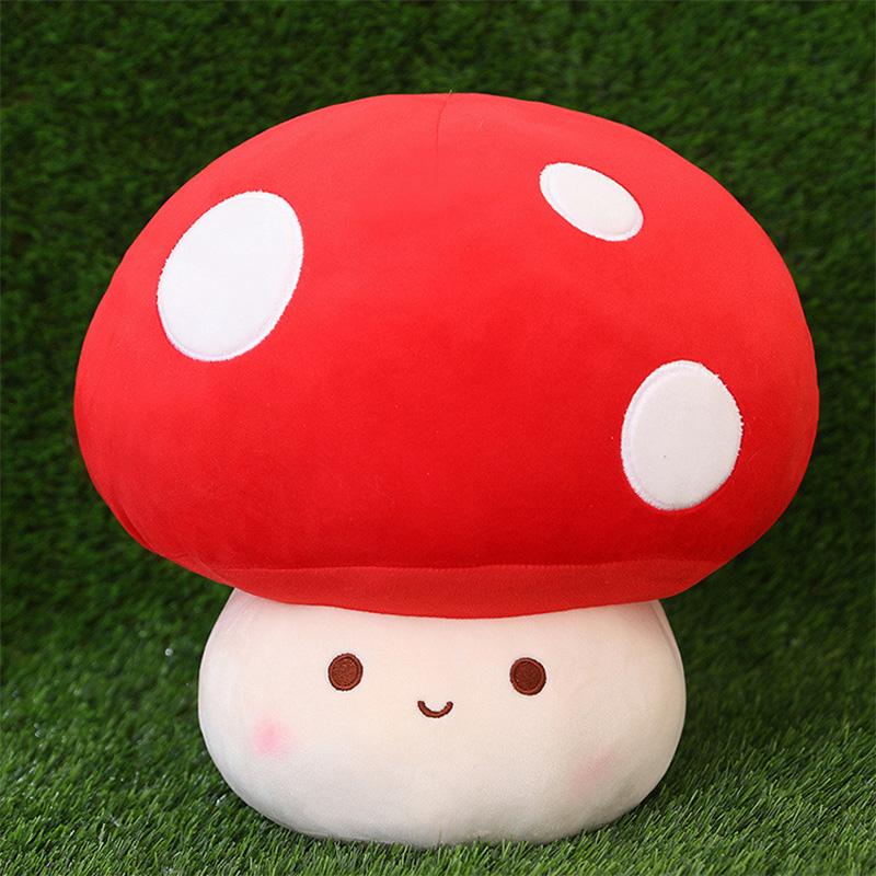 

Shiitake Button Mushroom Series Plush Toy Stuffed Pillow Plushie Decor Peluche 23cm/9.1in червоний